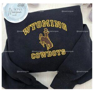 NCAA Wyoming Cowboys Embroidered Sweatshirt | Game Day Crewneck shirt | College